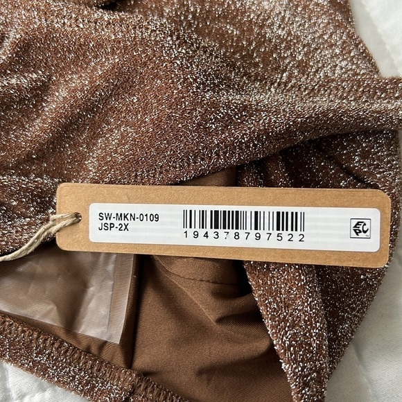 Skims Glitter Monokini Swimsuit in Jasper Size 2X - Picture 7 of 9